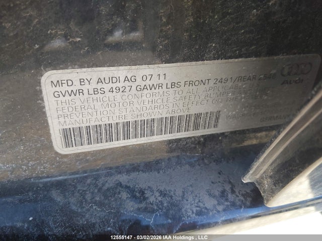 Aukcja sprzedaży 2012 Audi A4 Premium, vin: WAUBFAFL6CN004735, numer aukcji: 12555147