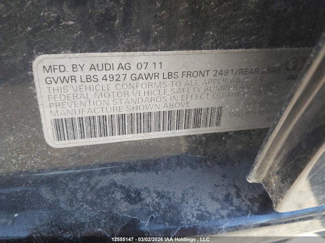Aukcja sprzedaży 2012 Audi A4 Premium, vin: WAUBFAFL6CN004735, numer aukcji: 12555147
