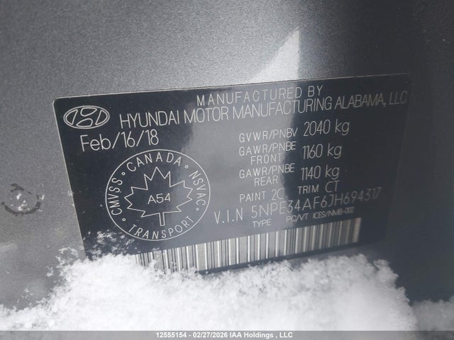 5NPE34AF6JH694317 Hyundai Sonata