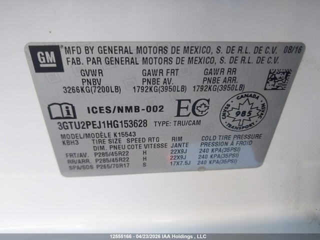 3GTU2PEJ1HG153628 GMC Sierra K1500 Denali