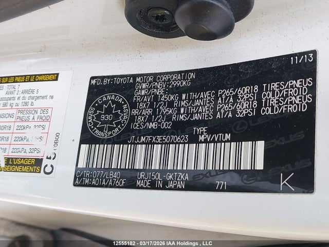 JTJJM7FX3E5070623 Lexus Gx 460 Premium