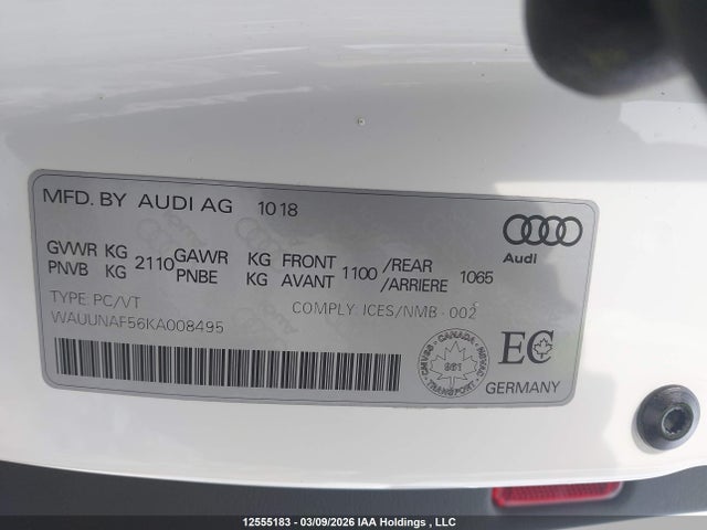 WAUUNAF56KA008495 Audi A5 45 Technik