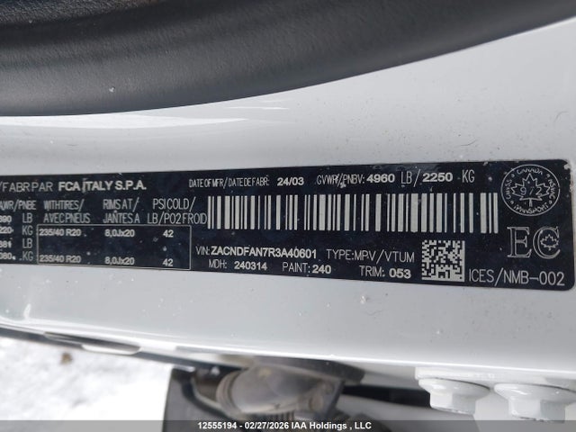 ZACNDFAN7R3A40601 Dodge Hornet Gt