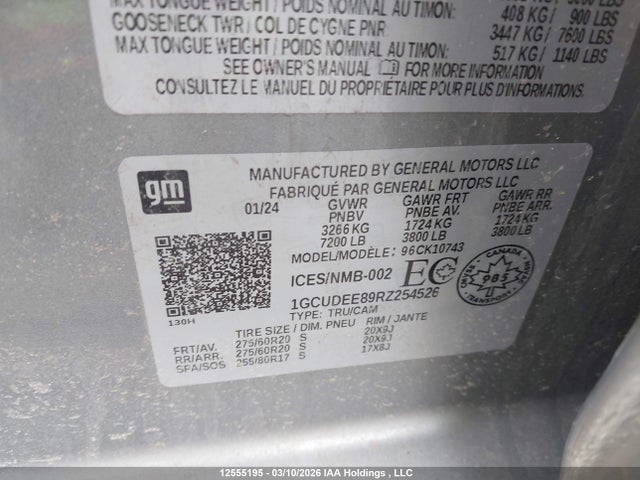 1GCUDEE89RZ254526 Chevrolet Silverado K1500 Rst