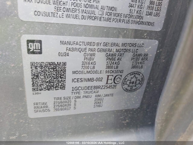 1GCUDEE89RZ254526 Chevrolet Silverado K1500 Rst