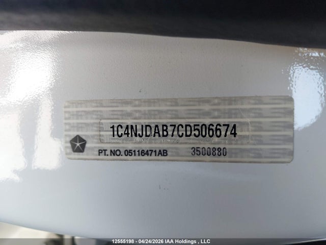 Aukcja sprzedaży 2012 Jeep Compass, vin: 1C4NJDAB7CD506674, numer aukcji: 12555198