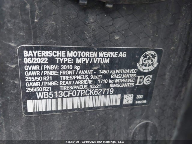 WB513CF07PCK62719 BMW Ix Xdrive40