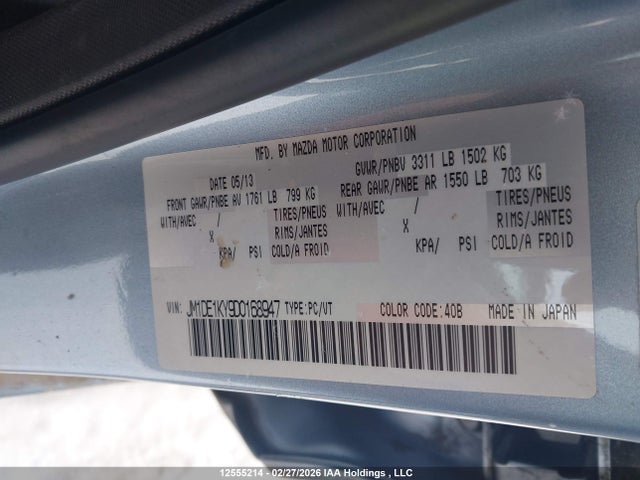 Продаж на аукціоні авто 2013 Mazda Mazda2, vin: JM1DE1KY9D0168947, номер лоту: 12555214