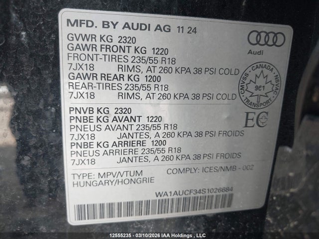 WA1AUCF34S1026684 Audi Q3