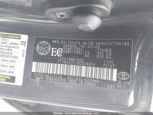 Продажа на аукционе авто 2009 Toyota Corolla, vin: 2T1BU40E29C028854, номер лота: 12555268