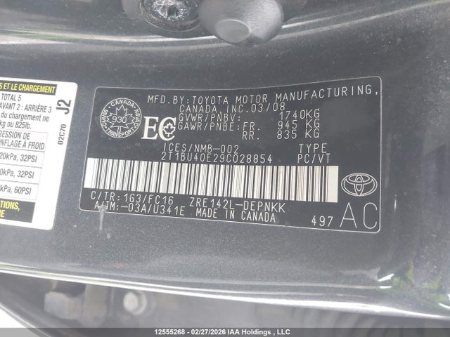 Продажа на аукционе авто 2009 Toyota Corolla, vin: 2T1BU40E29C028854, номер лота: 12555268