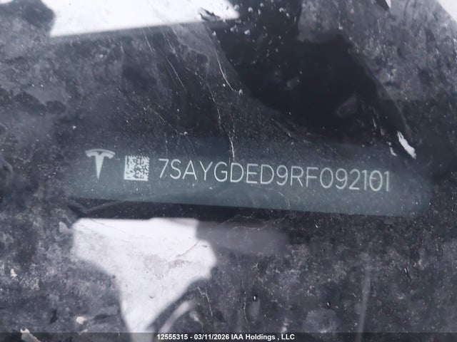 Продажа на аукционе авто 2024 Tesla Model Y Long Range/rwd, vin: 7SAYGDED9RF092101, номер лота: 12555315