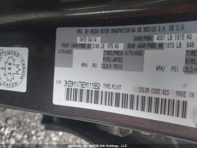 3MZBM1V78EM111552 Mazda 3 TOURING