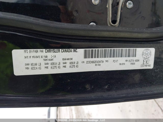 Aukcja sprzedaży 2014 Dodge Charger, vin: 2C3CDXBG2EH234734, numer aukcji: 12555350