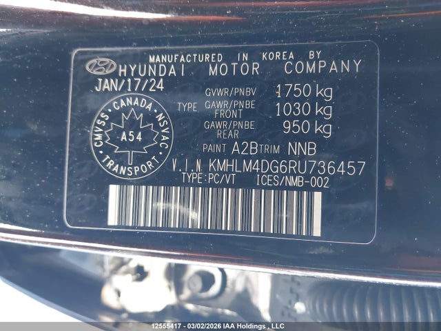 KMHLM4DG6RU736457 Hyundai Elantra Preferred W/tech Package