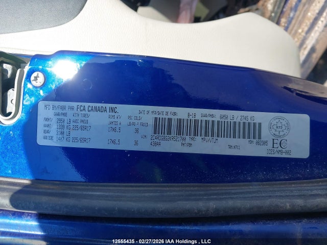 12555435 :رقم المزاد ، 2C4RDGBG2KR521700 vin ، 2019 Dodge Grand Caravan Cvp/sxt مزاد بيع