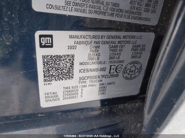 1GCPDDEK7PZ129508 Chevrolet Silverado K1500 Lt