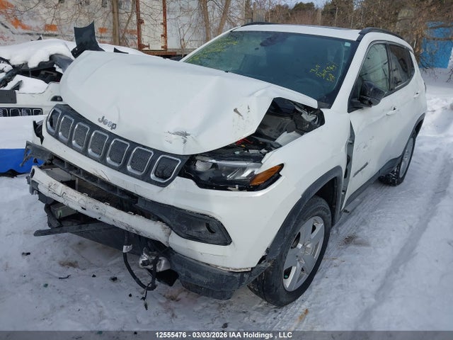 2022 Jeep Compass North მანქანა იყიდება აუქციონზე, vin: 3C4NJDBB2NT167821, აუქციონის ნომერი: 12555476