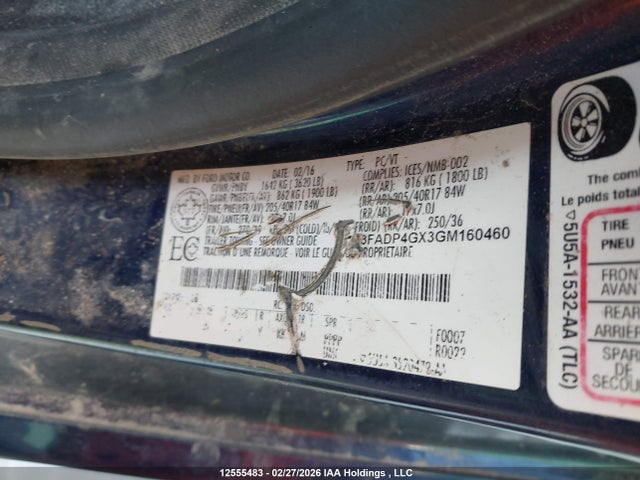 3FADP4GX3GM160460 Ford FIESTA ST