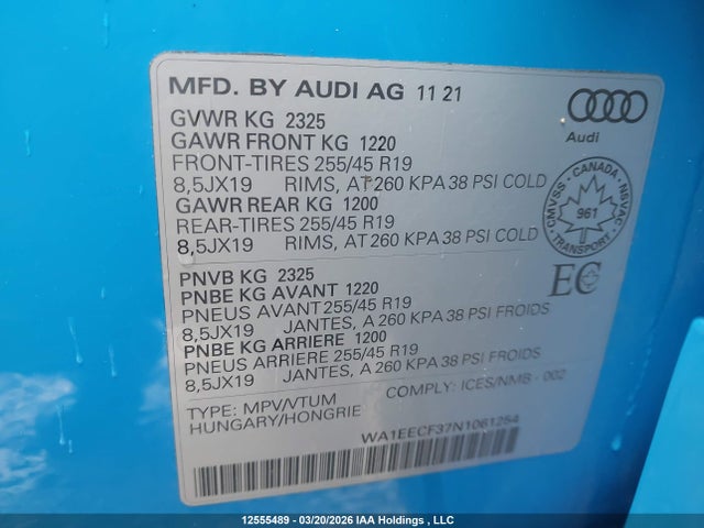 WA1EECF37N1061254 Audi Q3 Premium Plus S Line 45