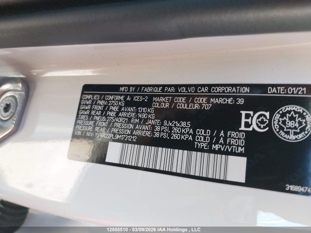 YV4A22PL9M1731212 Volvo Xc90 T6 Inscription