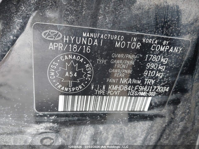 KMHD84LF9HU177034 Hyundai Elantra Gls