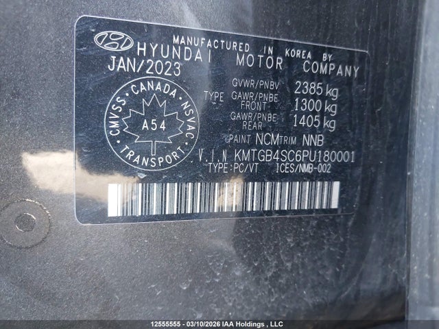 12555555 :رقم المزاد ، KMTGB4SC6PU180001 vin ، 2023 Genesis G80 Advanced مزاد بيع