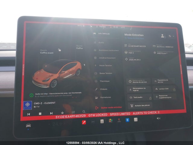 Продаж на аукціоні авто 2023 Tesla Model 3 Rwd, vin: 5YJ3E1EA4PF463129, номер лоту: 12555594