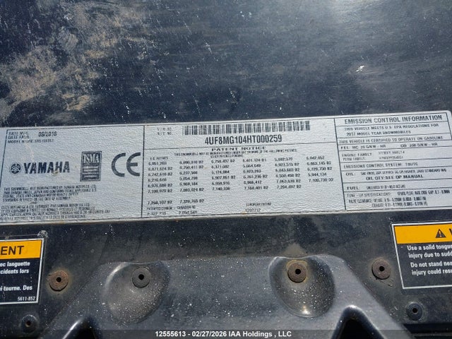 Yamaha Side Winder 2017 4UF8MG104HT000259 Image 13