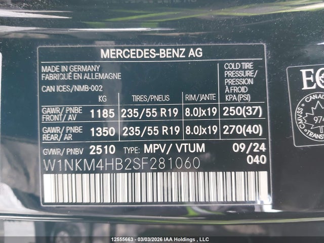 W1NKM4HB2SF281060 Mercedes-Benz Glc 300 4matic