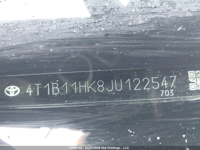 4T1B11HK8JU122547 Toyota CAMRY SE