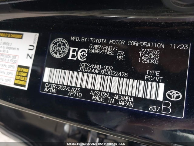 JTDAAAAFXR3022478 Toyota Crown Limited