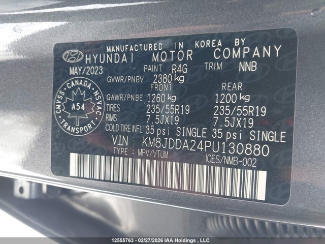 Продажа на аукционе авто 2023 Hyundai Tucson Luxury/ultimate, vin: KM8JDDA24PU130880, номер лота: 12555763