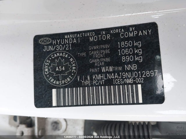 KMHLN4AJ9NU012897 Hyundai Elantra Hybrid Ultimate