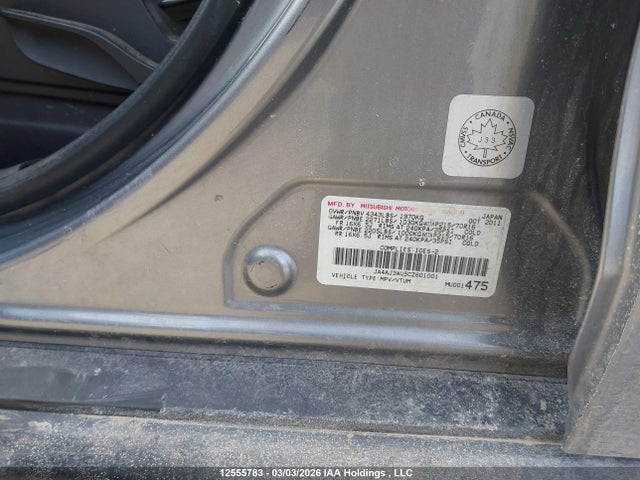 Продаж на аукціоні авто 2012 Mitsubishi Rvr Se, vin: JA4AJ3AU5CZ601001, номер лоту: 12555783