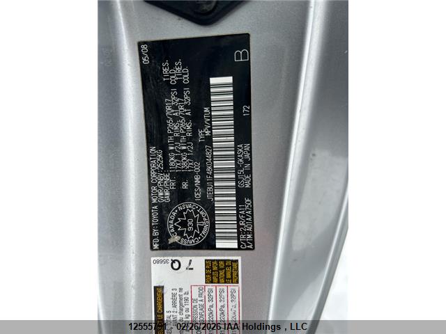 12555791 :رقم المزاد ، JTEBU11F48K044827 vin ، 2008 Toyota Fj Cruiser مزاد بيع