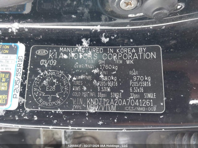12555837 :رقم المزاد ، KNDJT2A20A7041261 vin ، 2010 Kia Soul +/!/sport مزاد بيع