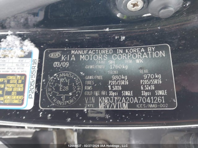 12555837 :رقم المزاد ، KNDJT2A20A7041261 vin ، 2010 Kia Soul +/!/sport مزاد بيع