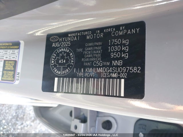 2025 Hyundai Elantra Essential მანქანა იყიდება აუქციონზე, vin: KMHLM4DG4SU097582, აუქციონის ნომერი: 12555847