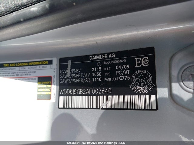 Aukcja sprzedaży 2010 Mercedes-benz E 350, vin: WDDKJ5GB2AF002640, numer aukcji: 12555851