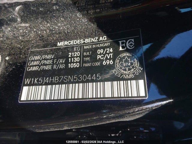 W1K5J4HB7SN530445 Mercedes-Benz CLA 250 4MATIC