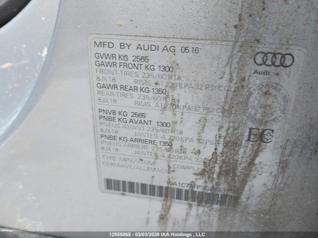WA1C7AFP3GA151593 Audi Q5