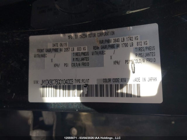 JM1DKBC76G0104003 Mazda Cx-3 Gs