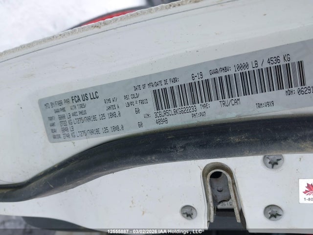 3C6UR5CL8KG622233 RAM 2500 Tradesman