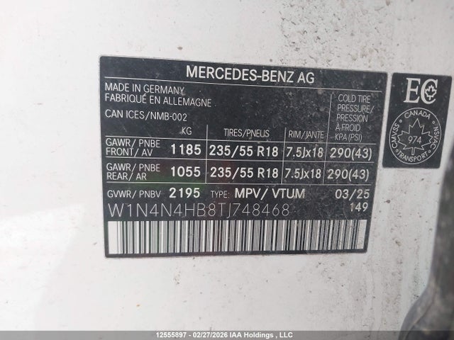 W1N4N4HB8TJ748468 Mercedes-Benz Gla 250 4matic