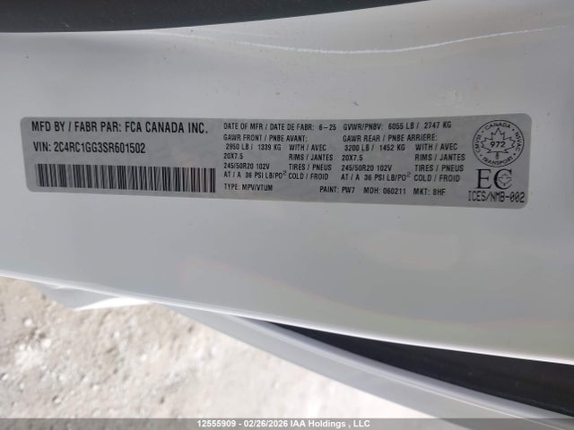 Chrysler Pacifica Limited 2025 2C4RC1GG3SR601502 Image 19