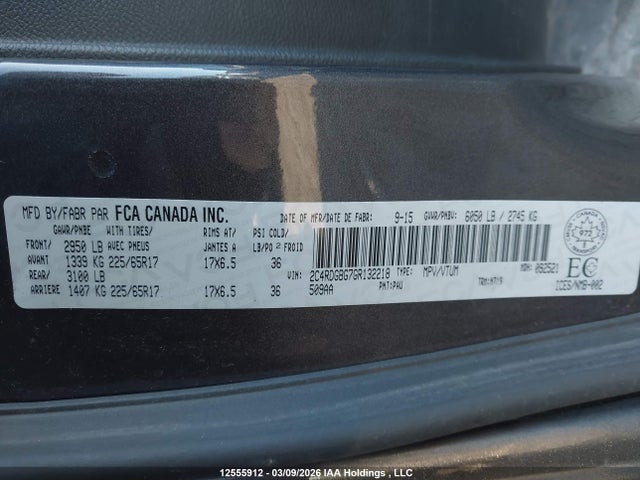 Aukcja sprzedaży 2016 Dodge Grand Caravan Se/sxt, vin: 2C4RDGBG7GR132218, numer aukcji: 12555912