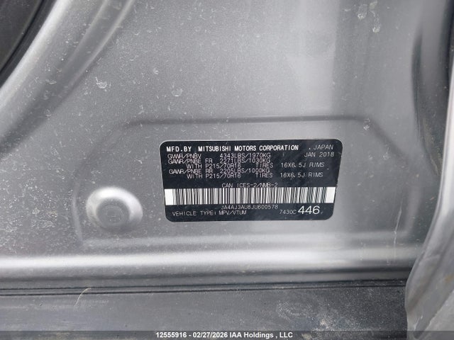 JA4AJ3AU8JU600578 Mitsubishi RVR