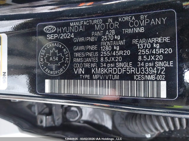 2024 Hyundai Ioniq 5 Preferred Long Range With Ultimate Package მანქანა იყიდება აუქციონზე, vin: KM8KRDDF5RU339472, აუქციონის ნომერი: 12555925