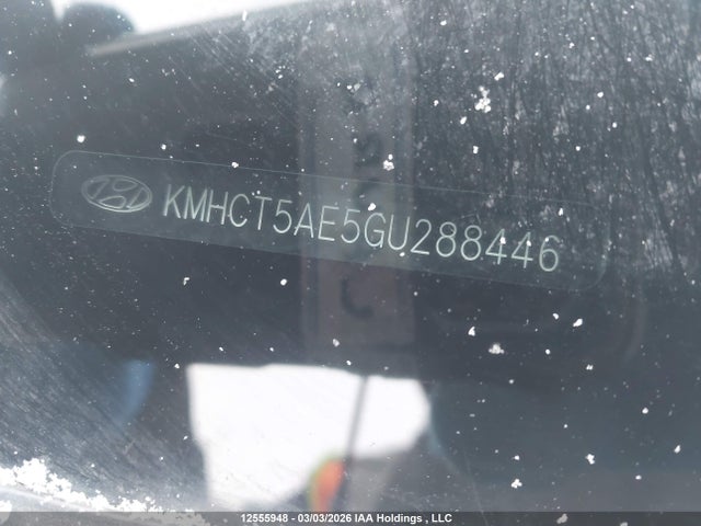 12555948 :رقم المزاد ، KMHCT5AE5GU288446 vin ، 2016 Hyundai Accent Gl مزاد بيع